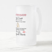 À mon mari, tasse de bière en verre dépoli (Devant droit)