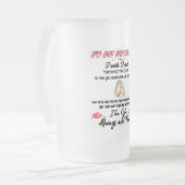 À mon mari, tasse de bière en verre dépoli (Devant gauche)