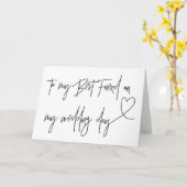 À mon meilleur ami sur ma carte de jour de mariage (Fleur jaune)