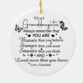 À mon ornement de petite-fille (Dos)