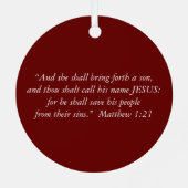 À mon ornement en métal aumônier (Verso)