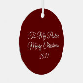 À mon pasteur Ornement en métal (Avant droite)