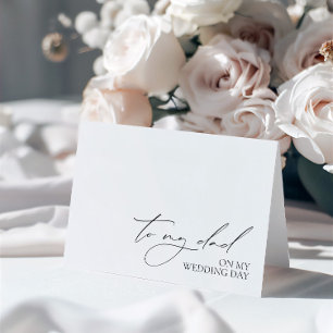 "À Mon Père Le Jour Du Mariage" Carte Message