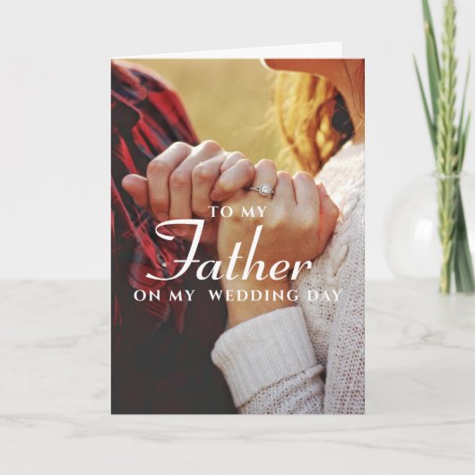 À Mon Père, Simple Carte Mariage Minimaliste (Devant)