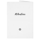 À MON ***TWIN*** LE JOUR DU MARIAGE** (Dos)