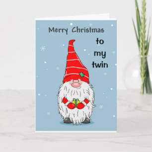 **À MON VIN À NOËL avec GNOME** CARTE DE VACANCES