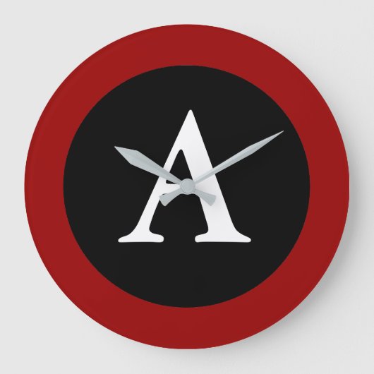 A :: Monogramme Une Grande horloge murale moderne (Recto)