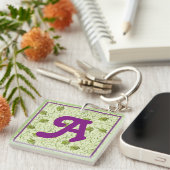 A-Monogrammed Green Spring Sleutelhanger (Voorkant Rechts)