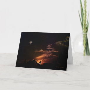 "A Moon's Sunset" Wenskaart Bedankkaart
