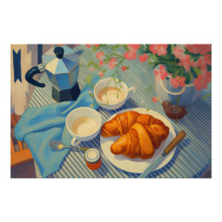 A Morning in Paris - Affiche originale de voyage