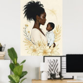 A Mother's Unspoken Strength Poster (Thuiskantoor)