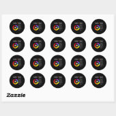 A MS Brain Multiple Sclerosis Awareness Chart Ronde Sticker (Vel)