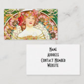 A Mucha Lady Visitekaartje (Voorkant / Achterkant)