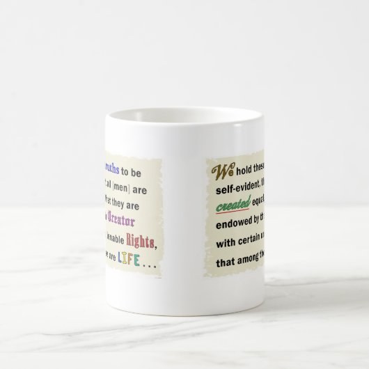 A mug for sharing your pro-life beliefs. (Centre)