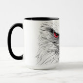 A mug with a picture of a bird mok (Links)