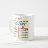 A mug with a quiz. (Devant gauche)