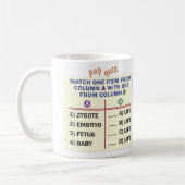 A mug with a quiz. (Gauche)