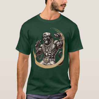 A muscular panther as a rapper energy style vintag t-shirt