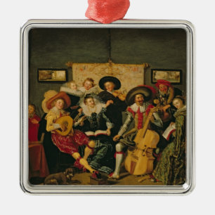 A Musical Party, c.1625 Metalen Ornament