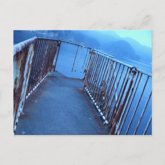 A mysterious and blue-gray and desolate seaside briefkaart