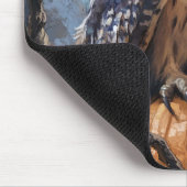 A mysterious, charming owl wearing an orange hat s muismat (Hoek)