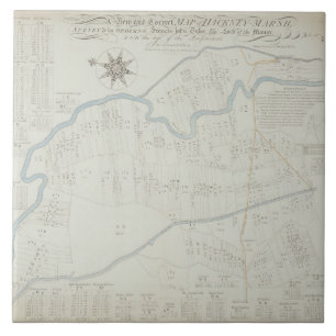 A New and Correct Map of Hackney Marsh, 1745 (lith Tegeltje
