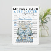 A New Chapter Baby Shower BOY Invitation (Debout devant)