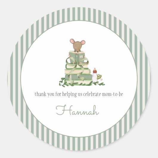 A New Chapter Baby Shower Ronde Sticker (Voorkant)