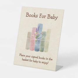 A New Chapter Begins Baby Books Reclamebord Met Voetstuk