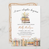 A New Chapter Begins Baby Shower Invitation (Devant / Derrière)