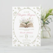 A New Chapter Begins Baby Shower Invitation Story  (Debout devant)