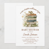 A New Chapter Begins Books Baby Shower Invitation (Devant / Derrière)