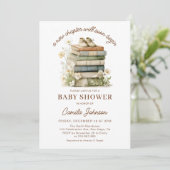 A New Chapter Begins Books Baby Shower Invitation (Debout devant)