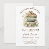 A New Chapter Begins Books Baby Shower Invitation (Devant / Derrière)