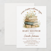 A New Chapter Begins Books Baby Shower Invitation (Devant / Derrière)