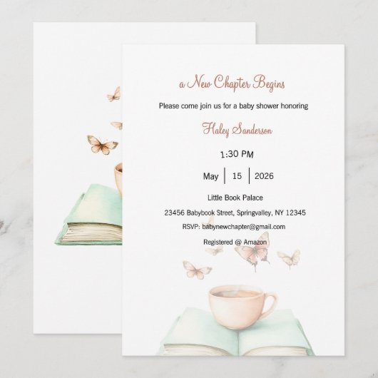 A New Chapter Begins Invitation (Devant / Derrière)