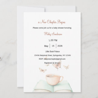 A New Chapter Begins Invitation Kaart