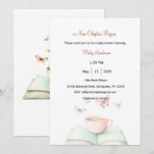 A New Chapter Begins Invitation Kaart (Voorkant / Achterkant)