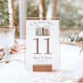 A New Chapter Begins! Wedding Table Number Signs