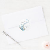 A New Chapter Blue Baby Shower Ronde Sticker (Envelop)