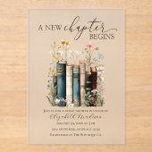 A New Chapter Bridal Shower Acrylic Invitation (Recto)
