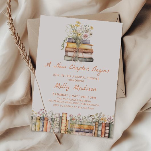 A New Chapter Bridal Shower Invitation