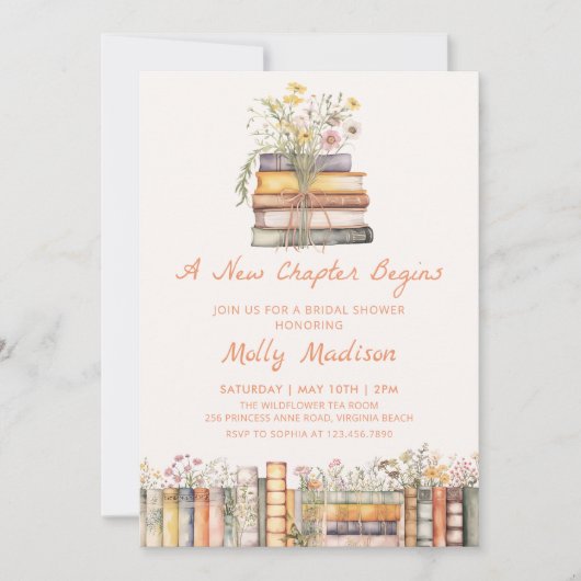 A New Chapter Bridal Shower Invitation (Devant)
