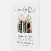 A New Chapter Bridal Shower Welcome Sign (Angle)