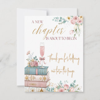 A New Chapter Thank You Card Bedankkaart