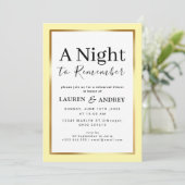 A Night to Remember Rehearsal Dinner Invitation (Debout devant)