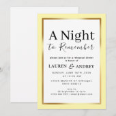 A Night to Remember Rehearsal Dinner Invitation (Devant / Derrière)