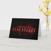 A Nightmare on Elm Street | Bloederige tekst Kaart (Gele Bloem)