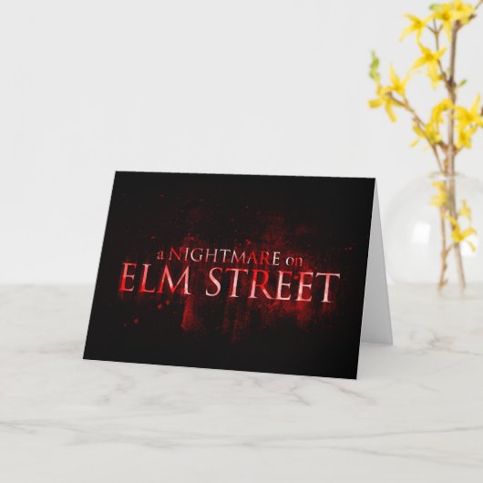 A Nightmare on Elm Street | Bloederige tekst Kaart (Gele Bloem)