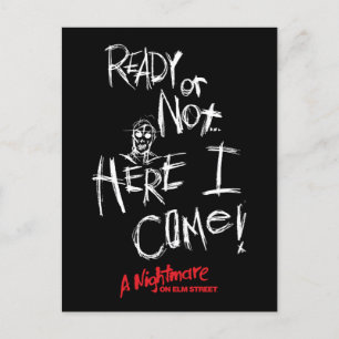 A Nightmare on Elm Street Daar kom ik aan Feestdagenkaart